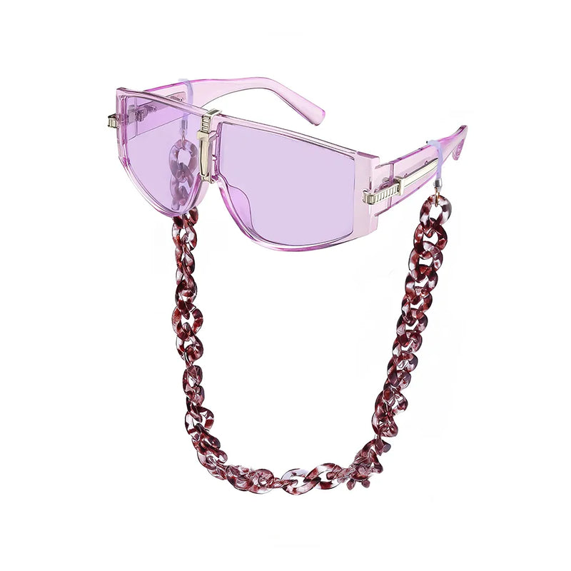 oversized steampunk shield sunglasses, view 15 - MRSLM