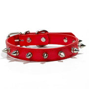 spiked leather dog collar, view 18 - MRSLM