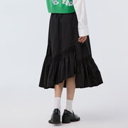 elegant mid-calf black skirt, view 7 - MRSLM