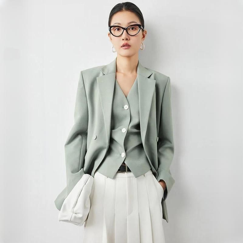 green double breasted blazer - MRSLM