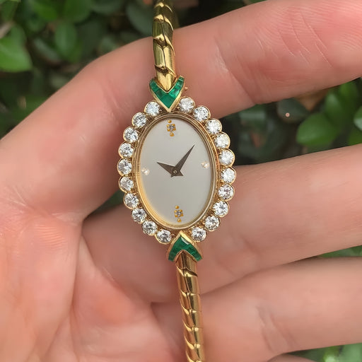 small gold women's rhinestone watch - MRSLM
