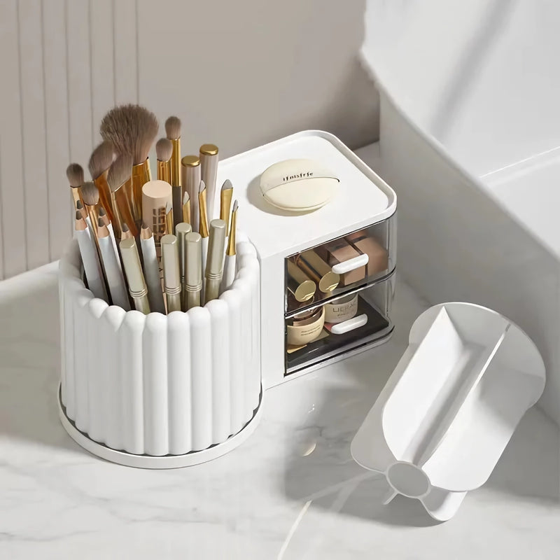 Makeup organizer with brush holder, view 8 - MRSLM