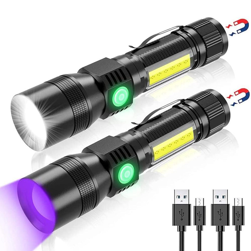 3-in-1 uv black light strong beam flashlight, view 2 - MRSLM