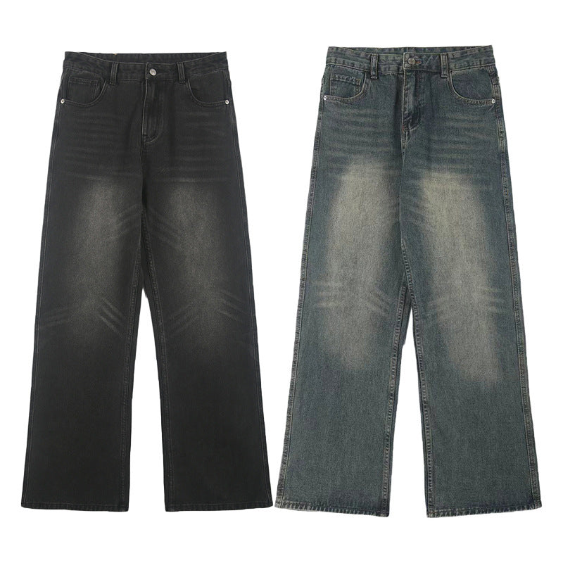 Men's vintage loose micro-flared jeans, view 4 - MRSLM