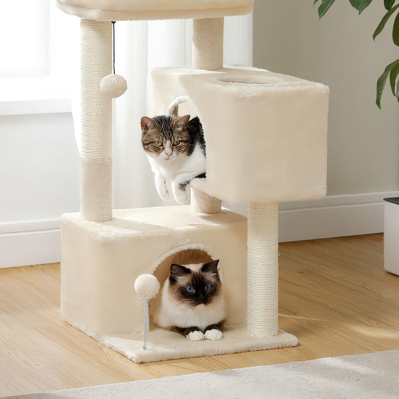 80 cm cat tower with double condo, view 2 - MRSLM