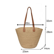 bohemian summer straw tote bag, view 9 - MRSLM