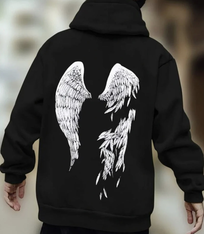 Men's wings 3D print hooded sweatshirt, view 4 - MRSLM