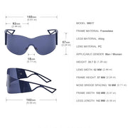 oversized rimless sunglasses, view 18 - MRSLM