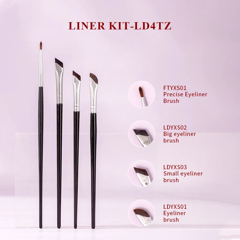4-piece synthetic eye makeup brush set, view 2 - MRSLM