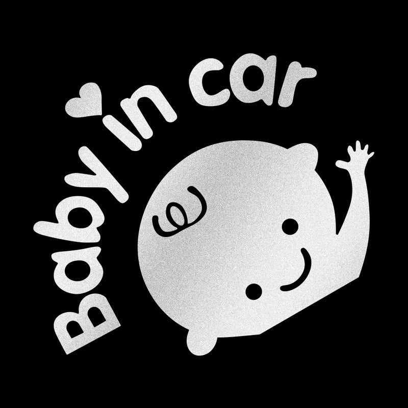 baby on board cartoon car sticker, view 4 - MRSLM
