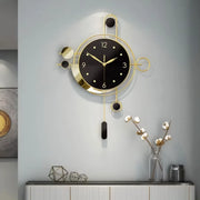 Art Deco gold and black wall clock - MRSLM