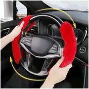 plush steering wheel cover, view 5 - MRSLM