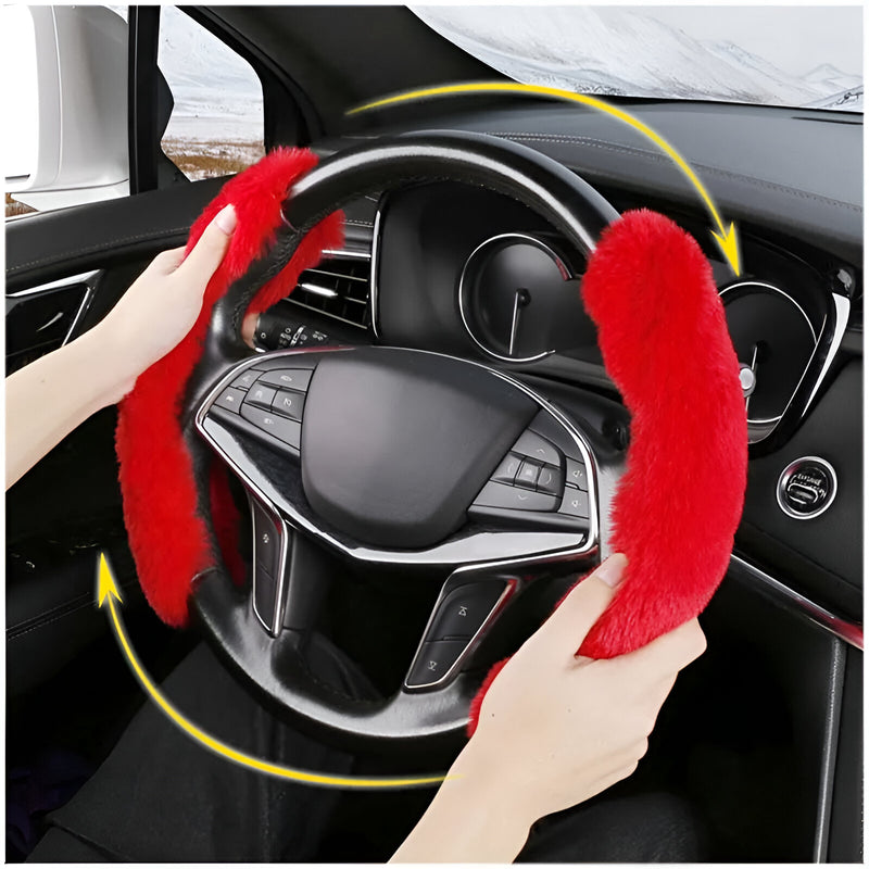 plush steering wheel cover, view 5 - MRSLM