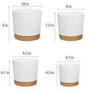 matte plant pots with drainage, view 9 - MRSLM