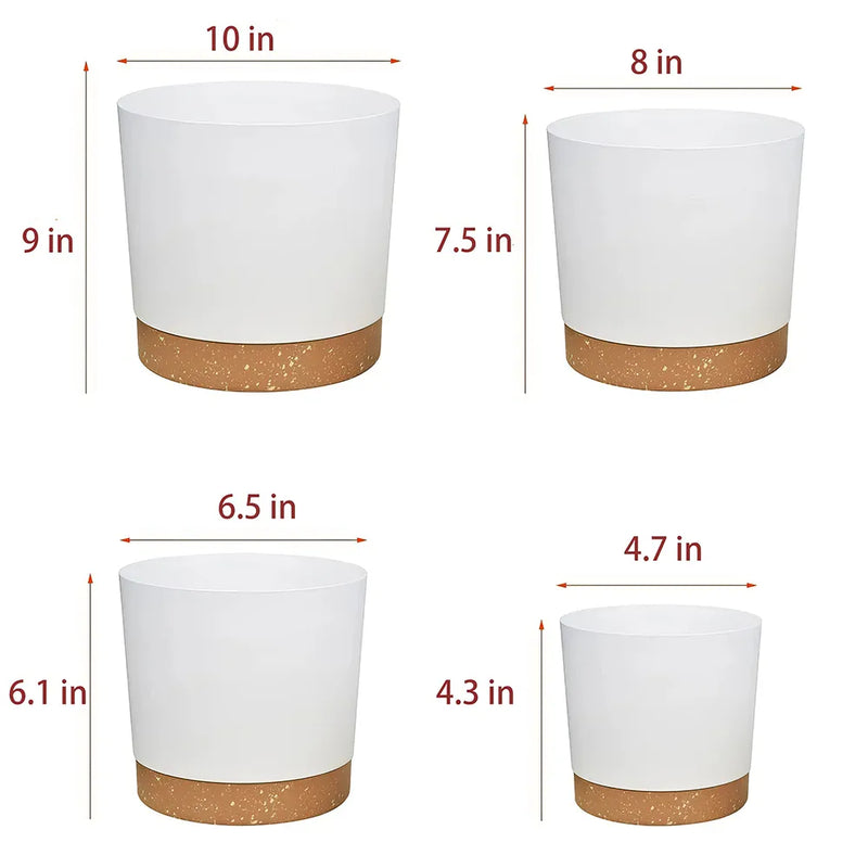 matte plant pots with drainage, view 9 - MRSLM