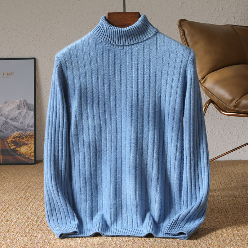 men's thick turtleneck sweater, view 4 - MRSLM
