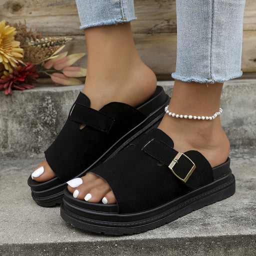 Buckle flat non-slip sandals, view 6 - MRSLM