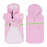 waterproof hooded dog raincoat, view 5 - MRSLM