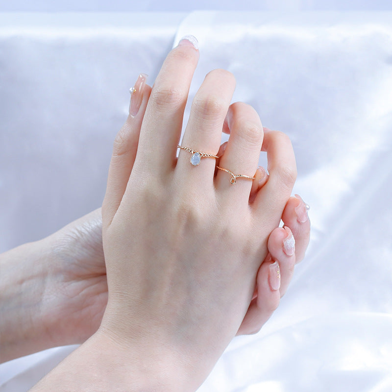 925 sterling silver gilded fine ring, view 4 - MRSLM