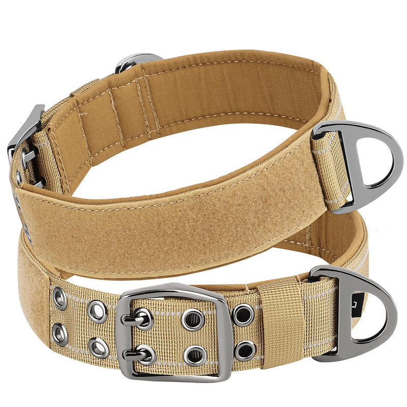 adjustable tactical nylon dog collar, view 3 - MRSLM