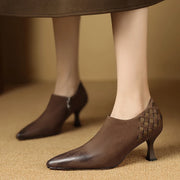 split leather slip-on pumps - MRSLM