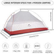 ultralight portable 1-person camping tent, view 7 - MRSLM