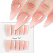 handmade nude pink press-on nails, view 6 - MRSLM