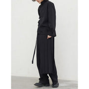 pleated sweatshirt wide leg pants set, view 6 - MRSLM