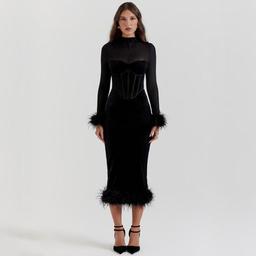 feather midi dress - MRSLM