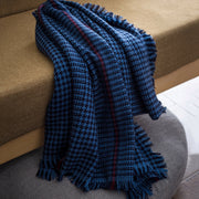 oversized wool plaid scarf, view 5 - MRSLM