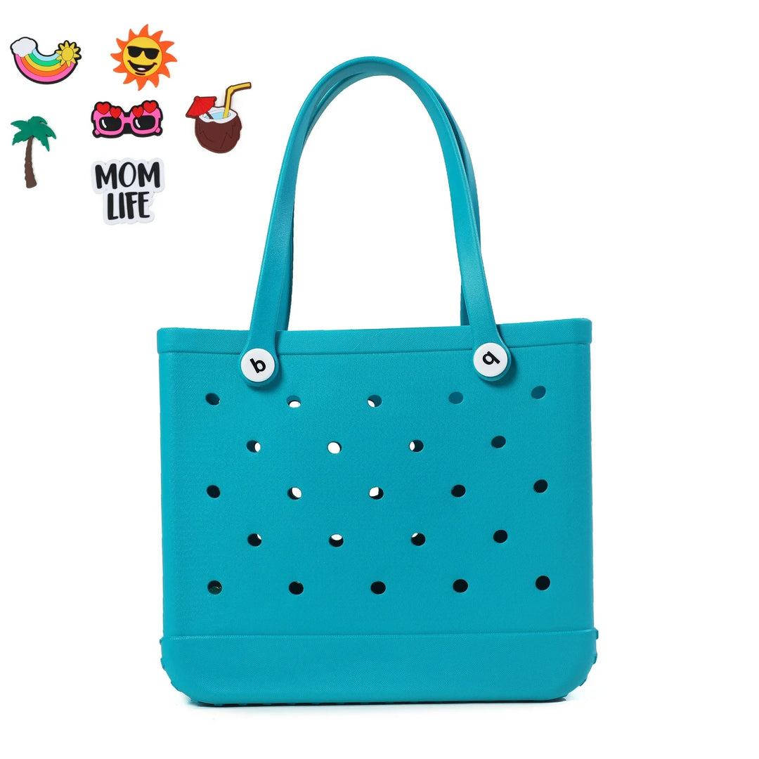 Summer Beach Basket Tote Bag