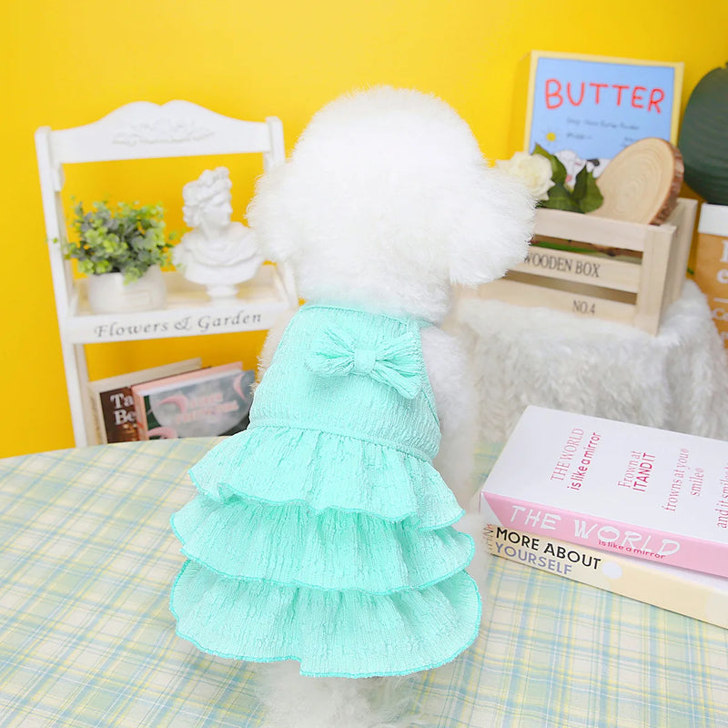 spring princess dog dress, view 2 - MRSLM