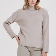 women's knitted turtleneck pullover, view 6 - MRSLM