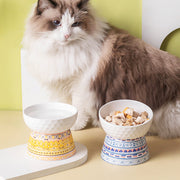 elevated ceramic cat bowl - MRSLM
