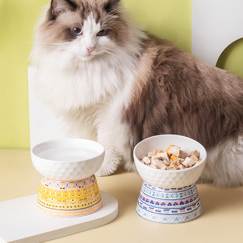 elevated ceramic cat bowl - MRSLM