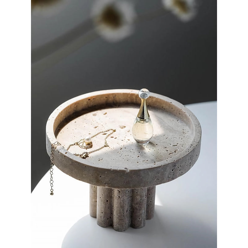 luxury marble serving tray with legs, view 7 - MRSLM