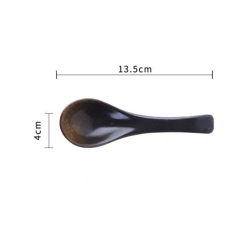 japanese ceramic soup spoon, view 5 - MRSLM
