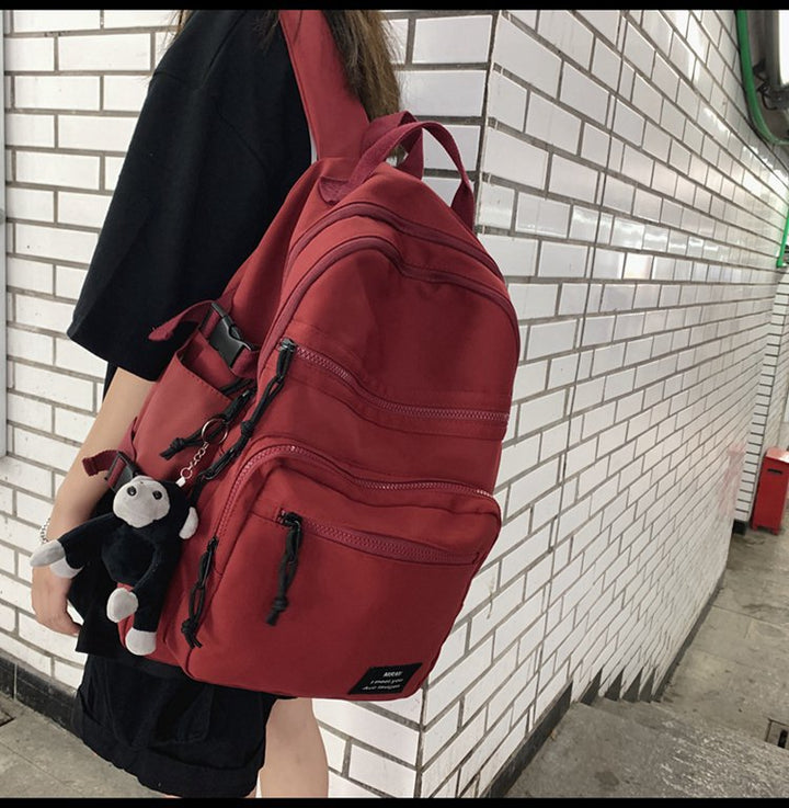 College Students Double-shouldered Male Gender-neutral Tooling Wind Hip-hop Sports Street Schoolbag