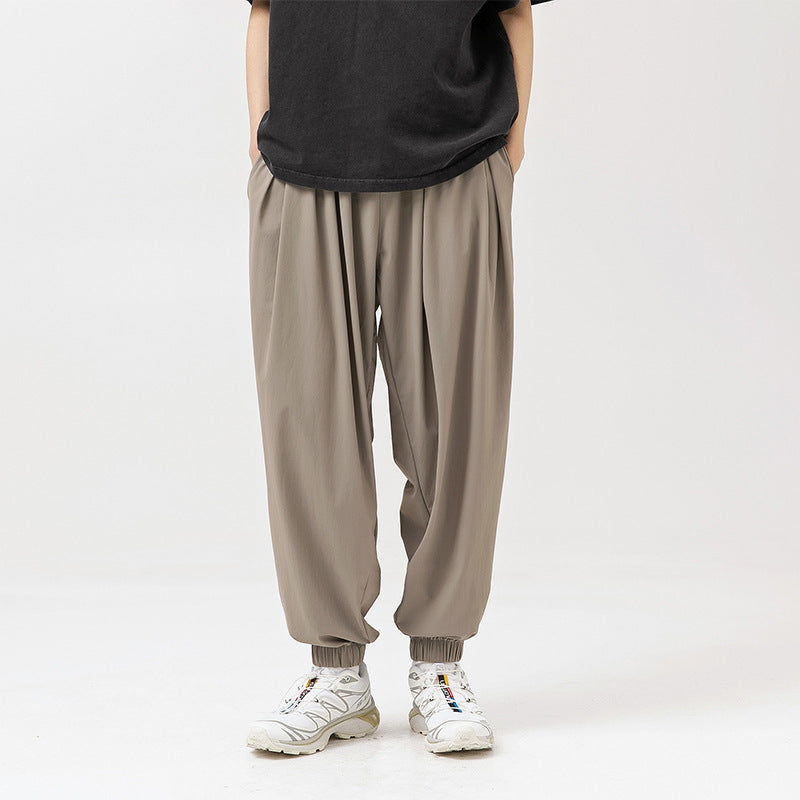 Men's ice-feeling draping workwear pants, view 3 - MRSLM