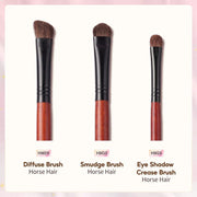 3-piece horse hair eyeshadow brush set, view 2 - MRSLM