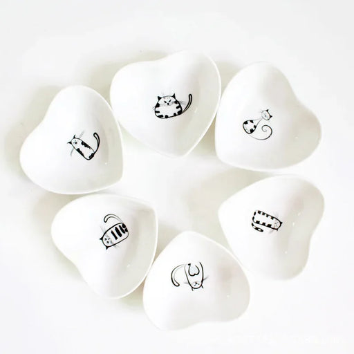ceramic peach heart pet bowl - MRSLM