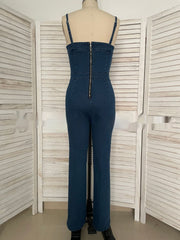 Women's denim summer jumpsuit, view 4 - MRSLM