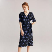 floral silk crepe de chine dress - MRSLM