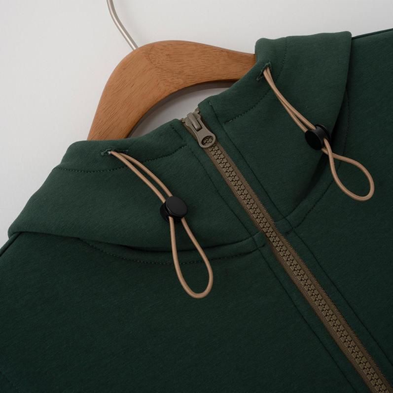 short hooded drawstring sweatshirt, view 7 - MRSLM
