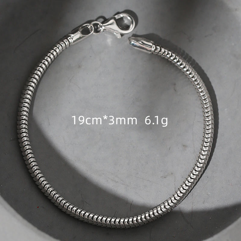 men's s925 silver chain bracelet, view 11 - MRSLM