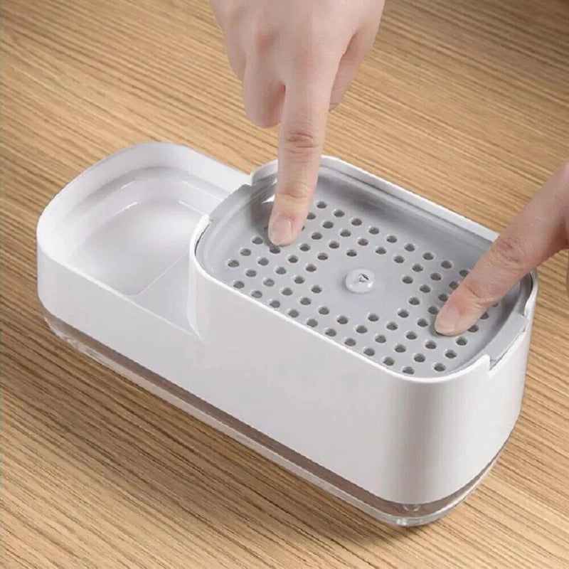 soap dispenser with sponge holder, view 3 - MRSLM