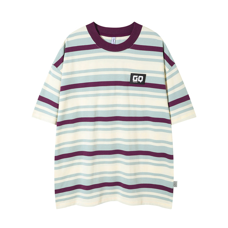 vintage stripe half-sleeve top, view 6 - MRSLM