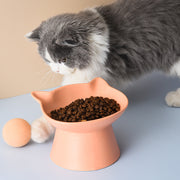 elevated ceramic cat bowl, view 9 - MRSLM