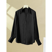 silk v-neck blouse, view 19 - MRSLM