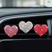 heart rhinestone car perfume clip, view 5 - MRSLM